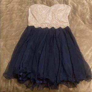 Strapless homecoming dress